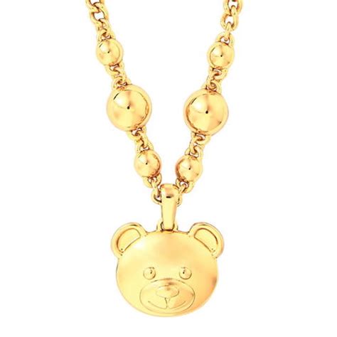 moschino jewelry|moschino bear necklace.